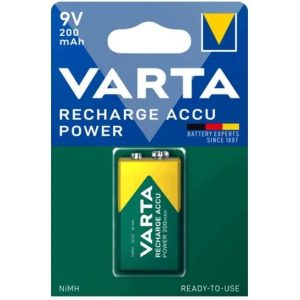 باتری 9V شارژی 200 میلی آمپر وارتا